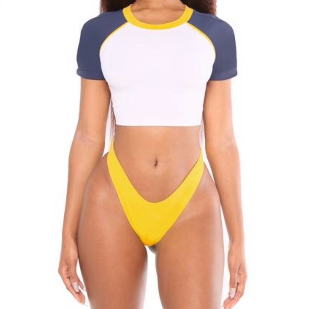 Crop Top and Bikini Set